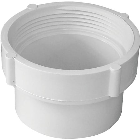 CANPLAS Cleanout Body, 4 In, FNPT X Spigot, PVC, White